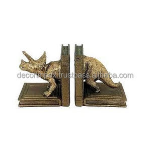 Juego de sujetalibros de ciervo vintage de 2 soportes de libros de aluminio decorativos para estudio de oficina y sala de estar elegante acabado pulido - Product Image 6