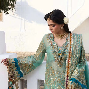 Premium Pakistani Anarklai Dress Deep Maroon Red Velvet <b>Silk</b> Long Maxi With Heavy Gold Zardosi Embroidery Handcrafted - Product Image 1