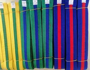 Ceinture noire de karaté Shotokan brodée, arts martiaux japonais pour enfants, jeunes et clubs juniors, polyester, nom personnalisé, largeur 4 cm - Product Image 6