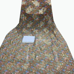 Ensemble 3 pièces de vêtements Kanga en polyester de luxe écologique à motif floral pour femmes africaines, avec broderie de ruban en dentelle, coupe ample, spécial mariée - Product Image 3