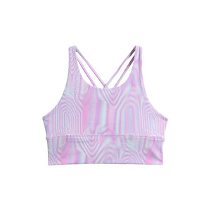 Women Solid Seamless <b>Racerback</b> Sports <b>Bra</b> Scoop Neck Medium Support Yoga Activewear Breathable Spandex Polyester/Nylon - Product Image 1