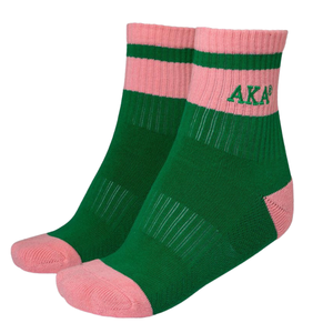 Calcetines Tobilleros AKA Rosa con Verde, Mezcla de Algodón Premium, Acolchados, Transpirables, Casuales, Deportivos, para Uso Diario - Product Image 4