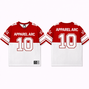 Camiseta de Fútbol Roja y Blanca al por Mayor, 10 Unidades, Uniforme de Equipo de Malla Unisex, Logotipo Personalizado, Fabricante OEM - Product Image 2