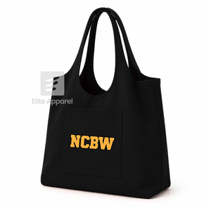 Custom NCBW Coalition Tote bag Black and Gold Embroidered Logo Daily Use <b>Large</b> Capacity Canvas Tote bag for female - Product Image 2