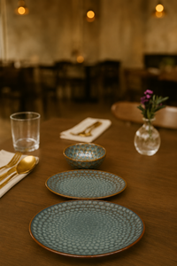 Luxury Blue Stoneware <b>Plate</b> – Handmade <b>Ceramic</b> Tableware Handcrafted Blue <b>Ceramic</b> Dinner <b>Plate</b> – Rustic Stoneware - Product Image 5