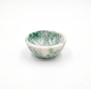 Nouvelle coupelle artisanale en résine de 4 pouces, effet marbre vert et blanc, pour la décoration intérieure - Product Image 3