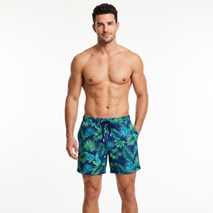 Pantalones Cortos de Playa para Hombre, Estampado Tropical, Tejido Transpirable, Estampado Completo, Casual, OEM, ODM, Venta al Por Mayor, Fábrica, Estampado Personalizado, 6XL - Product Image 1