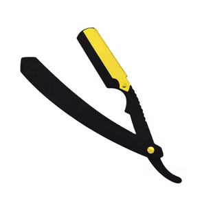 Rasoir droit professionnel pour barbier, best-seller, acier inoxydable, anti-rouille, manche en plastique, qualité A+, outil de toilettage pour hommes - Product Image 6