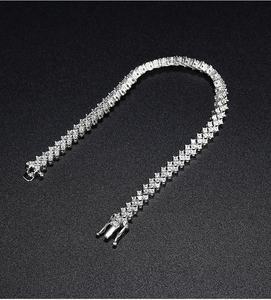 RAMDUT IMPEX GRA Certified Moissanite Tennis Bracelet Silver Plated Emerald Cut Teardrop Claw Set Sparkling Trendy Elegant - Product Image 3