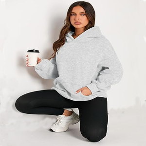 Sudadera con Capucha para Mujer, Estilo Holgado, Personalizable, Venta al Por Mayor de Fábrica - Product Image 2