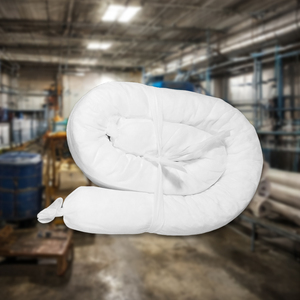 White Oil Absorbent Boom 400 Containment Spill Control for Fuel Diesel Hydraulic Marine Use - Product Image 1