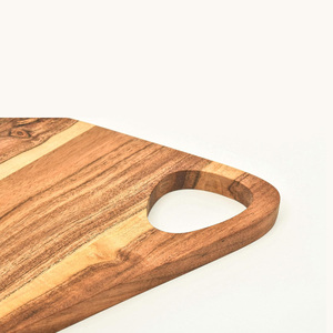 Vente à la main d'une planche à découper en bois d'acacia noyer chêne teck planche de service planche à steak avec poignée découpée prix de gros - Product Image 4