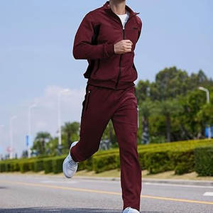 Survêtements pour hommes, ensembles de survêtements 2 pièces décontractés et sportifs, ensembles de jogging et d'échauffement avec sweat à capuche zippé et pantalon - Product Image 6