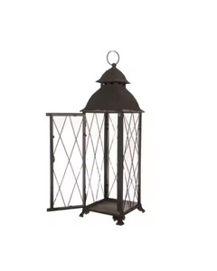 <b>Black</b> Metal Rustic Handmade <b>Lantern</b> for Home and Garden - Product Image 1