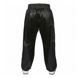 Pantalon de grappling noir satiné pour entraînement MMA, pantalon de kickboxing, équipement d'arts martiaux, couleur unie, pantalon professionnel de grappling - Product Image 2