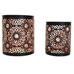 Portavelas decorativo de metal, ideal para festivales, celebraciones, rituales y luz ambiental serena para la noche. - Product Image 2