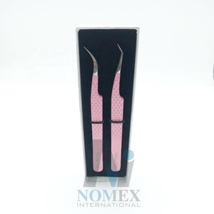 ชุดแหนบต่อขนตาเคลือบผงสีชมพูสำหรับเด็กทำจากสเตนเลสเกรดเกรด A + ขัดมันคุณภาพระดับพรีเมียม - Product Image 3