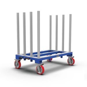 Chariot de transport industriel flexible à quatre roues en caoutchouc AUSAVINA OEM - Product Image 2
