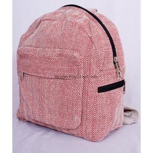Sac à dos de voyage en coton léger vintage WOODEN BLOCK CRAFT INDIA, grande capacité, bretelles confortables pour un usage quotidien - Product Image 2