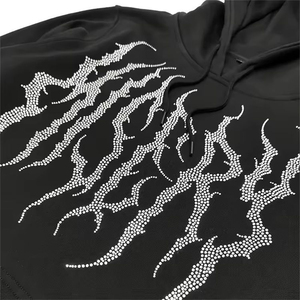Nouveau sweat à capuche zippé pour homme en molleton bouclette épais, personnalisé, de haute qualité, uni, respirant, délavé soleil, délavé à l'acide, avec strass, pour la saison hivernale - Product Image 5