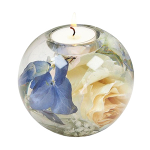 Handmade Diamond Cut Resin Tealight Candle <b>Holder</b> With Dried Flowers and Gold Foil Luxury Crystal Orgonite Votive Stand For Home - Product Image 5