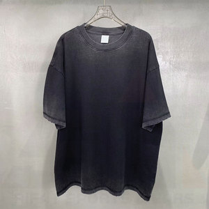 T-shirts blancs de luxe pour hommes, col rond, 100 % coton, taille européenne, 180 grammes, vierges, décontractés - Product Image 2