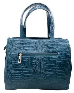 Croco imprimé bleu sarcelle Ladies Sacs en cuir, Style: Moderne - Product Image 3