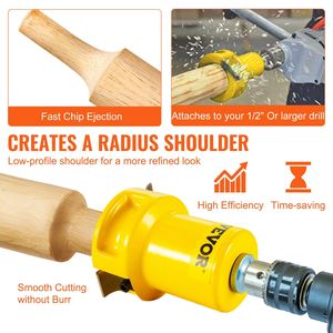 Home Master Premium Fresa per Tenoni in Alluminio con Lame Doppie Curve e Kit Viti a Bottone, Diametro 1 pollice/25,4 mm e 2 pollici/50,8 mm, Utensili Elettrici - Product Image 6