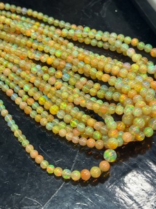 Cuentas Redondas Lisas de Ópalo Etíope Natural AAA de 4.5mm a 7mm, Piedras Preciosas para Joyería, Venta al Por Mayor, Exportación - Product Image 3