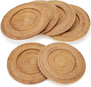 Assiette de service ronde en rotin tressé naturel fait main, décoration de table, vente en gros, fournisseur direct d'usine - Product Image 2