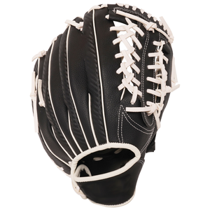 Guante de Béisbol Negro para Diestros, Estilo Clásico, Equipo de Entrenamiento Resistente, Color Sólido, Cordones Blancos - Product Image 5