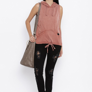 Débardeur à capuche long en jersey pour femme, séchage rapide, sans manches, pour le sport, l'entraînement en extérieur, la course à pied, les activités sportives, la gym - Product Image 3