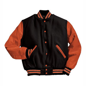 Blousons universitaires pour hommes avec logo personnalisé, nouveaux designs – Blouson universitaire uni en toile pour hommes, avec lettres brodées sur le devant – Vente en gros - Product Image 2