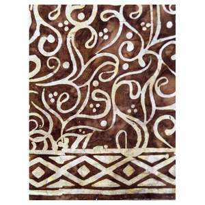 Elegante Sarong Batik Indonesio Hecho a Mano, Abstracto, Ecológico, 100% Poliéster, Ligero, Premium, Suave, Multiusos, para Niños - Product Image 3