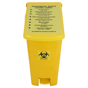 Eco-Friendly Open Top Foot Pedal Square Waste <b>Bin</b> for Hospital Use Made of <b>Plastic</b> Heavy Duty - Product Image 3