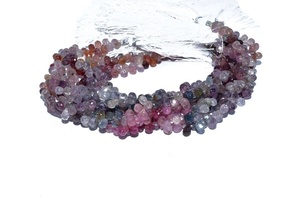 Vente en gros de pierres précieuses naturelles à facettes multiples en spinelle Briolette de perles à facettes multiples en spinelle pour la fabrication de bijoux - Product Image 5