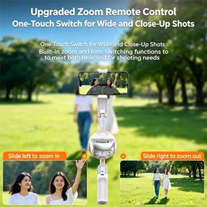 Trépied perche à selfie extensible avec télécommande sans fil et contrôle du zoom, support de téléphone pliable tout-en-un avec clip manuel pour le vlogging - Product Image 6