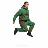 Ensemble de sweat-shirts pour homme personnalisés, style vintage, inspiré du cyberpunk, avec patchwork en nylon tissé, panneaux fluides sans couture, piping réfléchissant, futuriste