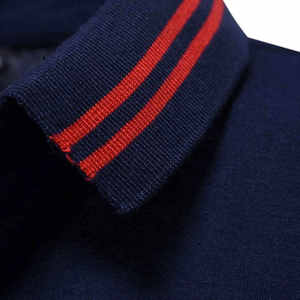 Polo de golf de color sólido para hombre, uniforme de negocios, 100% algodón, de alta calidad, con logotipo personalizado de moda. - Product Image 4