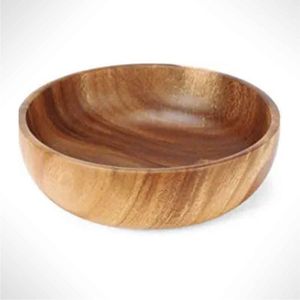 Tazón Decorativo de Madera Premium Hecho a Mano - Servidor de Ensaladas de Estética Minimalista, Utensilios de Cocina de Madera Orgánica de Lujo para el Hogar y Hoteles - Product Image 1