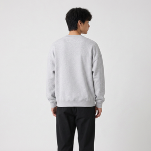 Wholesale custom relaxed fleece <b>crewneck</b> with drop shoulder and custom apparel for US apparel retailers - Product Image 5