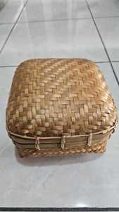 Caja de Almacenamiento de Alimentos de Bambú Tejida a Mano, Ecológica y Natural, Contenedor de Regalo, Cesta Sostenible, Proveedor y Fabricante - Product Image 1
