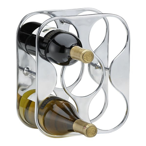 Estante para 7 Botellas de Vino de Hierro Forjado Estilo Arthur Umanoff, Diseño Moderno de Mediados de Siglo, Independiente, Arco de Metal Negro para Encimera - Product Image 3