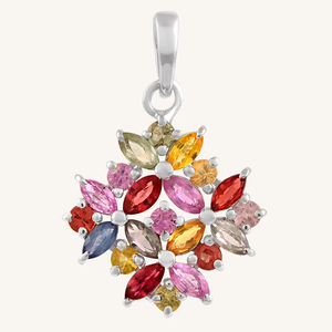 Colgante de Zafiros Múltiples en Plata de Ley 92.5 KLSP-50544 - Product Image 4