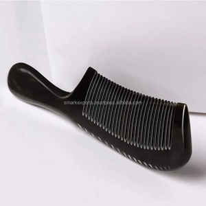Peine de Cuerno de Búfalo Negro Natural, Dientes Finos, Hecho a Mano, Ecológico, Moderno, Duradero, para el Cuidado Personal en el Hogar, Regalo, Logotipo Personalizado, Color SMARK - Product Image 4