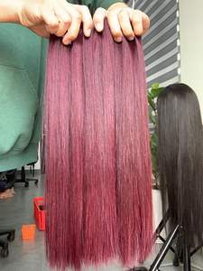 Vietnam-Peluca con malla frontal virgen Remy recta de hueso de 28 pulgadas, estilo de onda suave Natural, extensiones de cabello humano crudo de trama única - Product Image 4