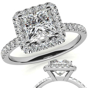 Anillo de Diamante Solitario de Corte Princesa de Lujo, Oro Sólido de 18k, Claridad VS1, Certificado IGI, Diamante Natural Cultivado en Laboratorio - Product Image 1