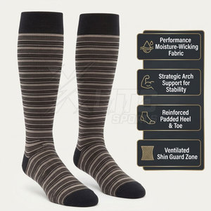 Meilleur prix, faible MOQ, chaussettes de gardien de but de football personnalisées avec logo, chaussettes de sport montantes pour adultes, clubs, équipes, entraînement - Product Image 3