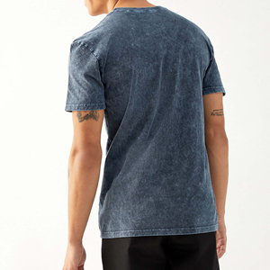 Camiseta de algodón 100% con lavado ácido de alta demanda para hombre, corte holgado, estampada con el logotipo de tu marca, ¡gran oferta! Camiseta para hombre. - Product Image 2