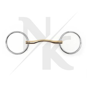 Bocado de caballo profesional de oro dulce de alta calidad con doble articulación, accesorios para caballos, alfombras para caballos de fábrica de exportación OEM - Product Image 3